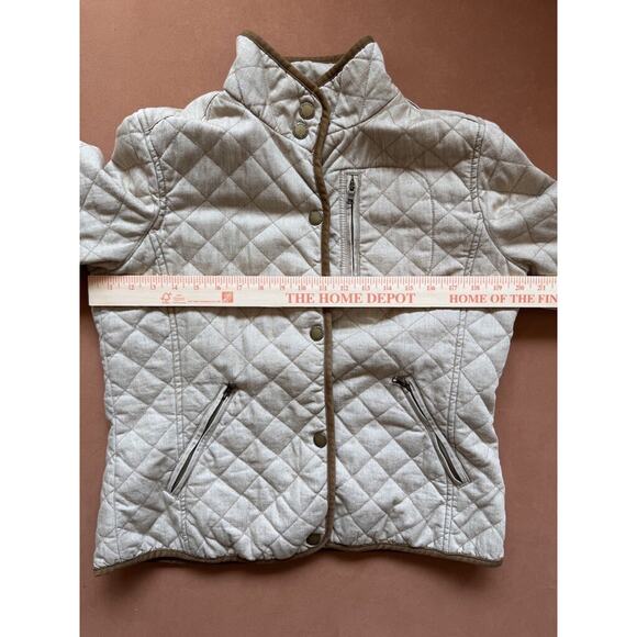 Lauren Jeans Co Quilted Barn Jacket Snap Button Front Pockets‎ Beige - Picture 11 of 12